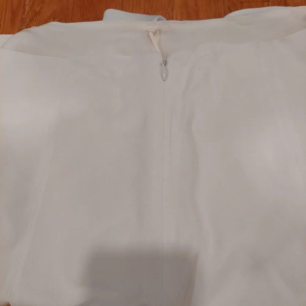 Ralph Lauren Black Label White Viscose/Acetate Silk Lining A-Line Skirt Sz 6